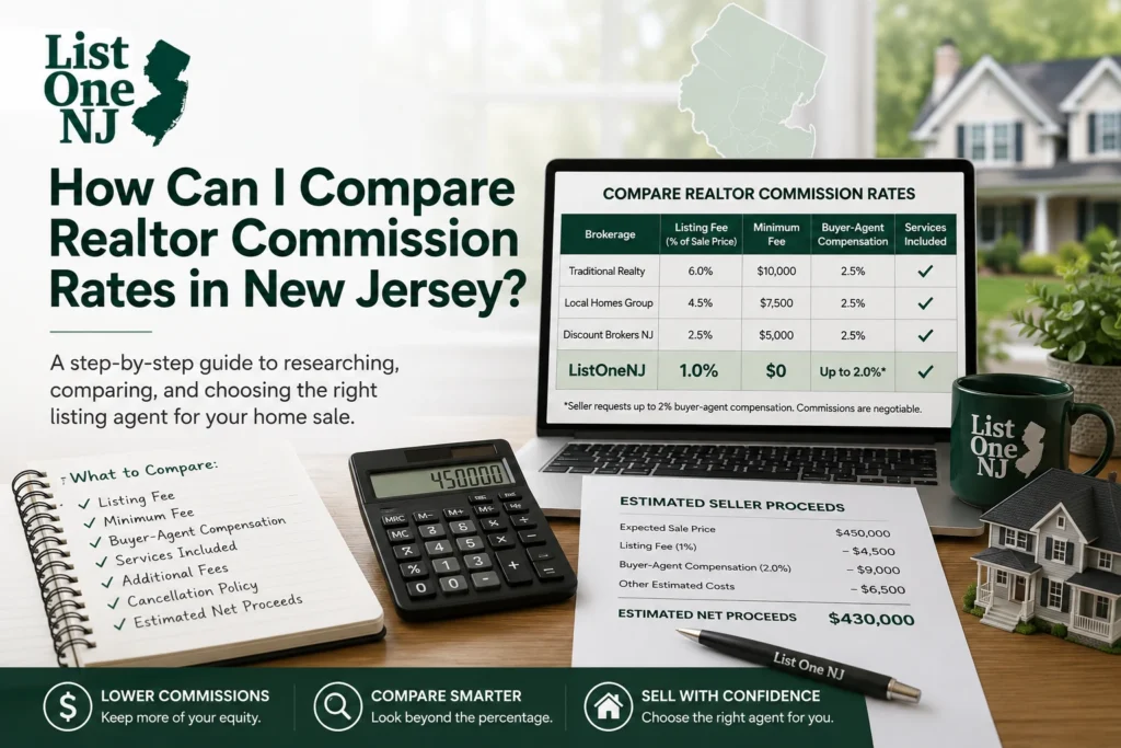 where can i compare nj realtor commission pricing