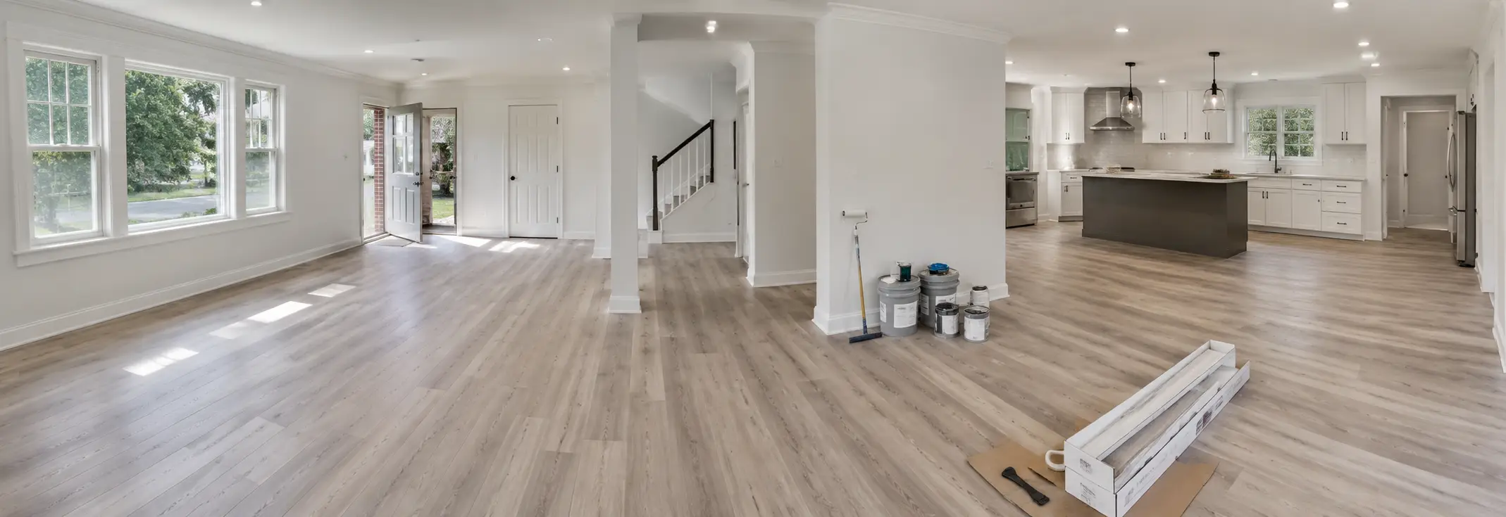 Bright renovated New Jersey home interior prepared for resale